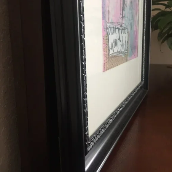 Original Art Work Painting Framed Eclectic Mixed Media